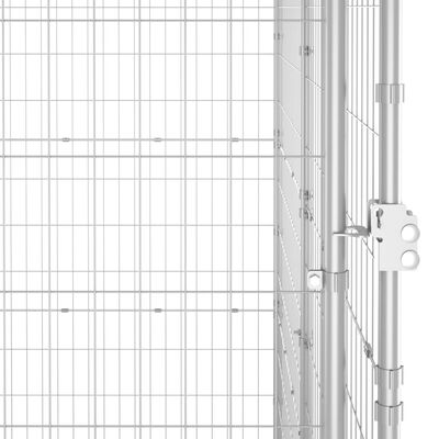 vidaXL Hondenkennel met dak 26,62 m² gegalvaniseerd staal