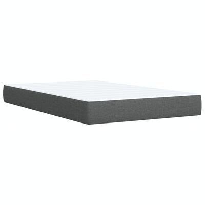 vidaXL Boxspring met matras stof donkergrijs 120x190 cm