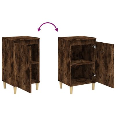 vidaXL Nachtkastjes 2 st 40x35x70 cm bewerkt hout gerookt eikenkleurig