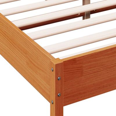 vidaXL Bedframe zonder matras massief grenenhout wasbruin 150x200 cm