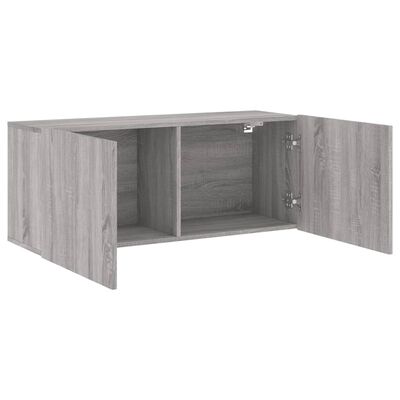 vidaXL Tv-meubel wandgemonteerd 100x30x41 cm grijs sonoma eikenkleurig