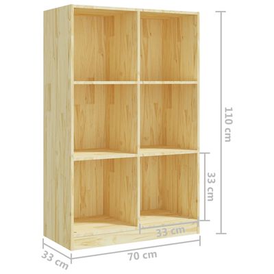 vidaXL Boekenkast 70x33x110 cm massief grenenhout