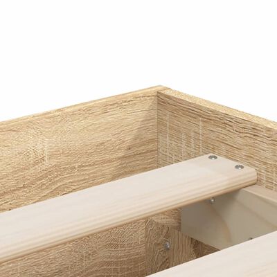 vidaXL Bedframe met lades bewerkt hout sonoma eikenkleurig 140x200 cm