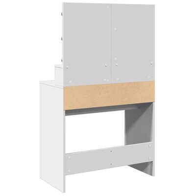 vidaXL Kaptafel met LED 80x41x134,5 cm wit