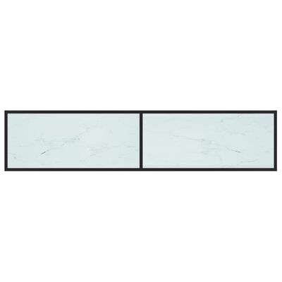 vidaXL Tv-meubel 180x40x40,5 cm gehard glas witmarmerkleurig