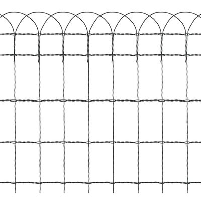 vidaXL Borderafscheiding 10x0,65 m gepoedercoat ijzer