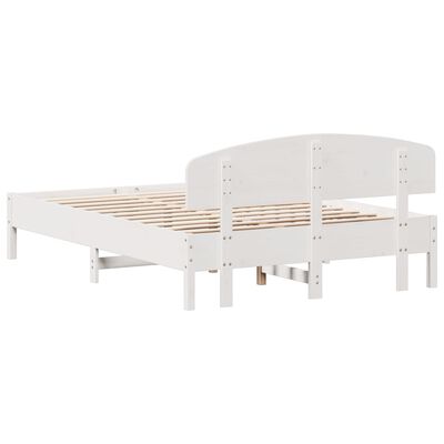 vidaXL Bedframe zonder matras massief grenenhout wit 120x200 cm