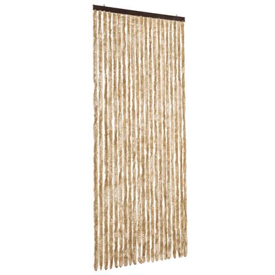 vidaXL Vliegengordijn 90x220 cm chenille beige