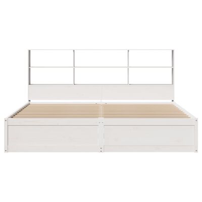 vidaXL Bedframe zonder matras massief grenenhout wit 180x200 cm