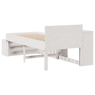 vidaXL Bedframe zonder matras massief grenenhout wit 80x200 cm