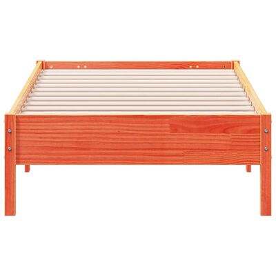 vidaXL Bedframe zonder matras massief grenenhout wasbruin 90x200 cm