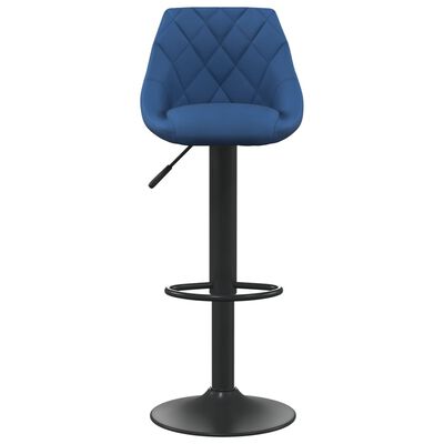 vidaXL Barkrukken 2 st fluweel blauw