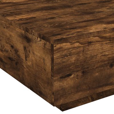 vidaXL Salontafel 80x80x31 cm bewerkt hout gerookt eikenkleurig