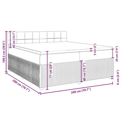 vidaXL Boxspring met matras fluweel roze 200x200 cm