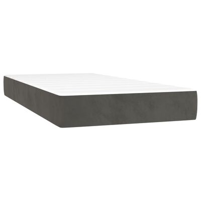 vidaXL Boxspring met matras fluweel donkergrijs 100x200 cm