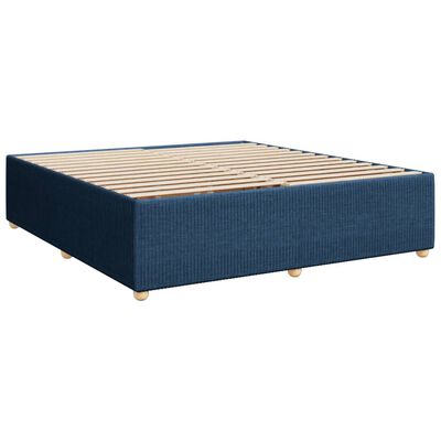 vidaXL Boxspring met matras stof blauw 180x200 cm