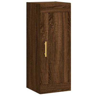 vidaXL Wandkast 34,5x34x90 cm bewerkt hout bruin eikenkleur