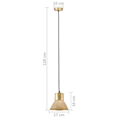 vidaXL Hanglamp rond 25 W E27 17 cm messingkleurig