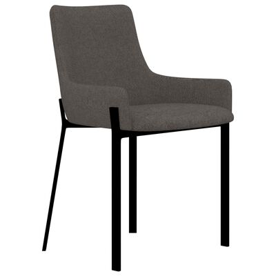 vidaXL Eetkamerstoelen draaibaar 2 st stof taupe