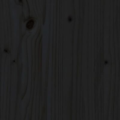 vidaXL Stapelbed massief grenenhout zwart 75x190 cm