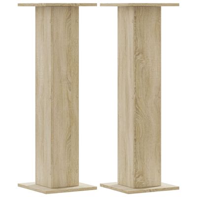 vidaXL Plantenstandaards 2 st 30x30x95 cm bewerkt hout sonoma eiken