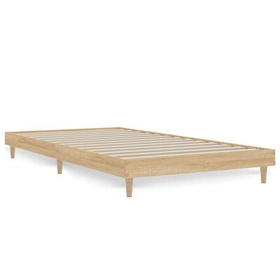 vidaXL Bedframe zonder matras hout sonoma eikenkleurig 90x200 cm