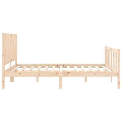 vidaXL Bedframe met hoofdbord massief hout 160x200 cm