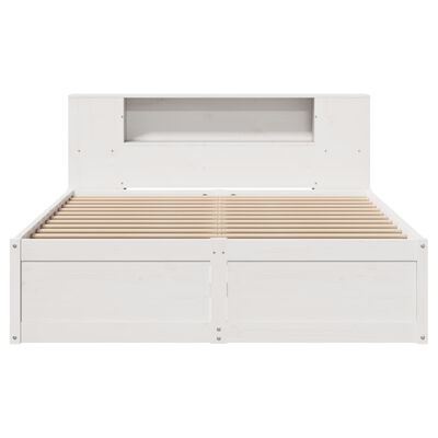 vidaXL Bedframe zonder matras massief grenenhout wit 150x200 cm