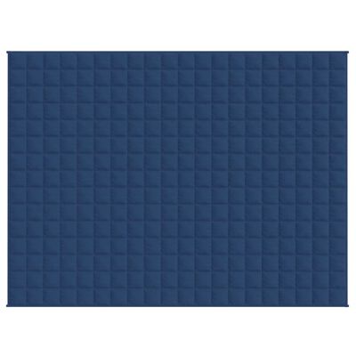 vidaXL Verzwaringsdeken 152x203 cm 7 kg stof blauw