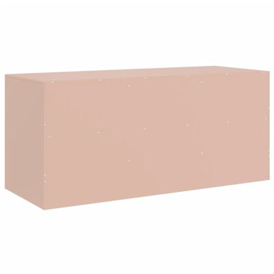 vidaXL Tv-meubel 99x39x44 cm staal roze