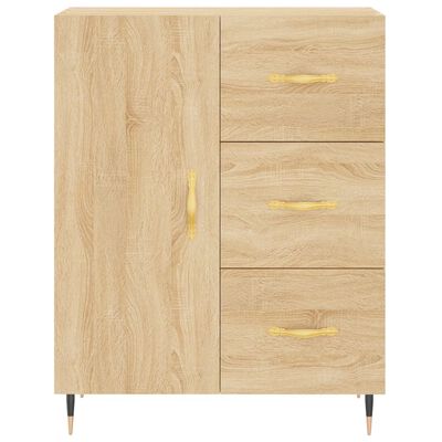 vidaXL Dressoir 69,5x34x90 cm bewerkt hout sonoma eikenkleurig