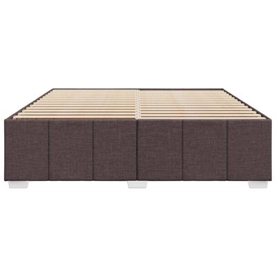 vidaXL Bedframe zonder matras stof donkerbruin 180x200 cm