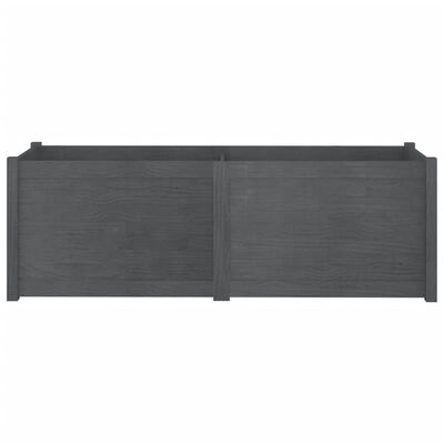 vidaXL Plantenbak 150x50x50 cm massief grenenhout grijs