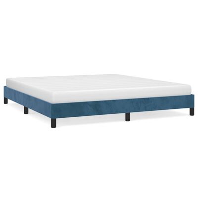 vidaXL Bedframe fluweel donkerblauw 180x200 cm