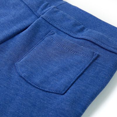 Kindershorts met trekkoord 116 gemêleerd blauw