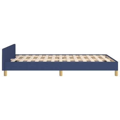 vidaXL Bedframe met hoofdeinde stof blauw 120x200 cm