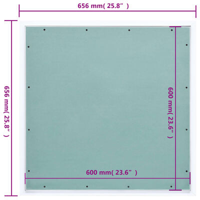 vidaXL Toegangspaneel met aluminium frame en gipsplaat 600x600 mm