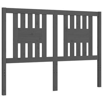 vidaXL Bedframe met hoofdbord massief hout grijs