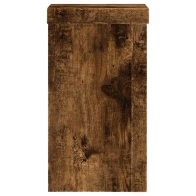 vidaXL Plantenstandaards 2 st 10x10x18 cm bewerkt hout gerookt eiken