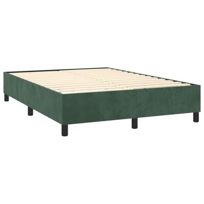 vidaXL Bedframe fluweel donkergroen 140x190 cm