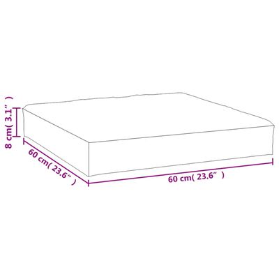 vidaXL Palletkussen bladpatroon 60x60x8 cm oxford stof