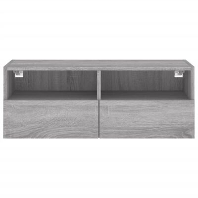 vidaXL Tv-wandmeubel 80x30x30 cm bewerkt hout grijs sonoma eikenkleur