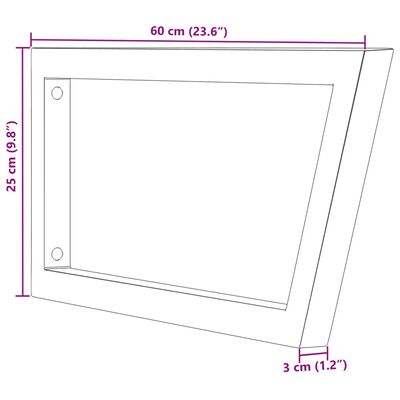 vidaXL Wandbeugels voor wasbak 2 st trapezium staal wit