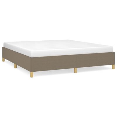 vidaXL Bedframe zonder matras stof taupe 160x200 cm