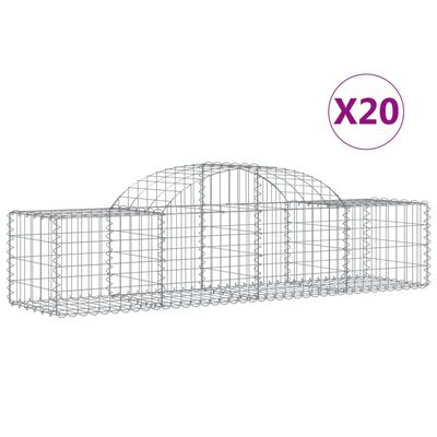 vidaXL Schanskorven 20 st gewelfd 200x50x40/60 cm ijzer