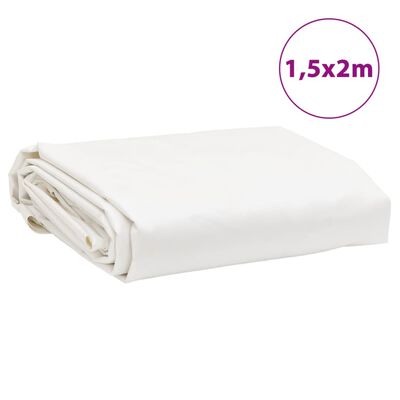 vidaXL Dekzeil 650 g/m² 1,5x2 m wit