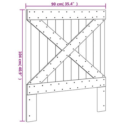 vidaXL Hoofdbord 90x104 cm massief grenenhout