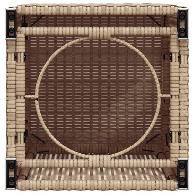 vidaXL Afdekkast voor propaangasfles 40x40x60 cm Poly Rattan beige