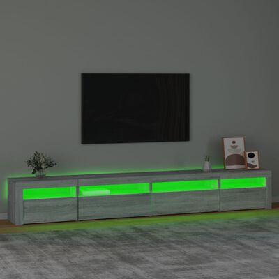 vidaXL Tv-meubel met LED-verlichting 270x35x40 cm grijs sonoma eiken