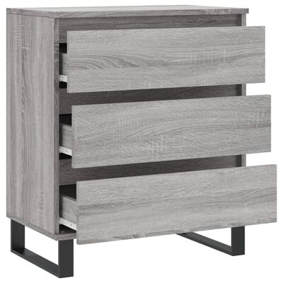 vidaXL Dressoir 60x35x70 cm bewerkt hout grijs sonoma eikenkleurig